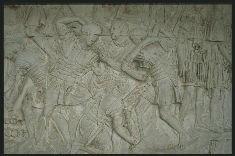 Romans preparing siege-works