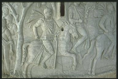 Roman cavalryman in pursuit of Decebalus