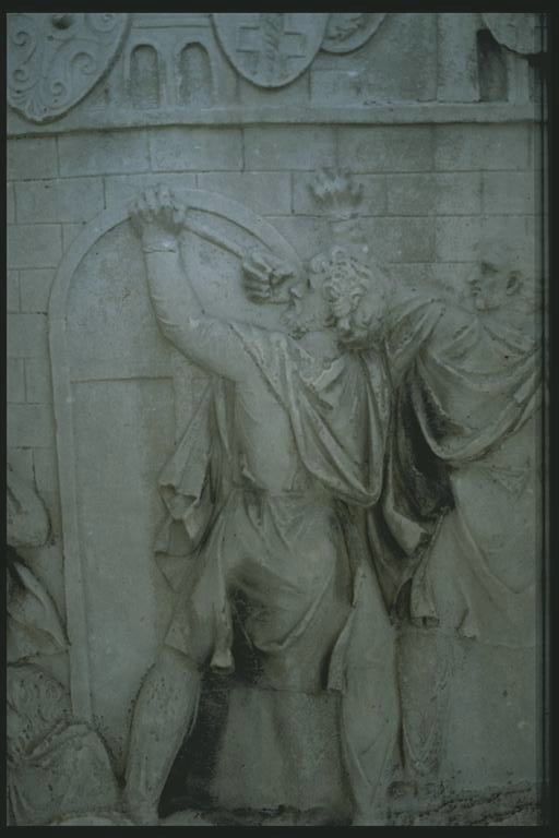 Dacians assaulting a Roman fort