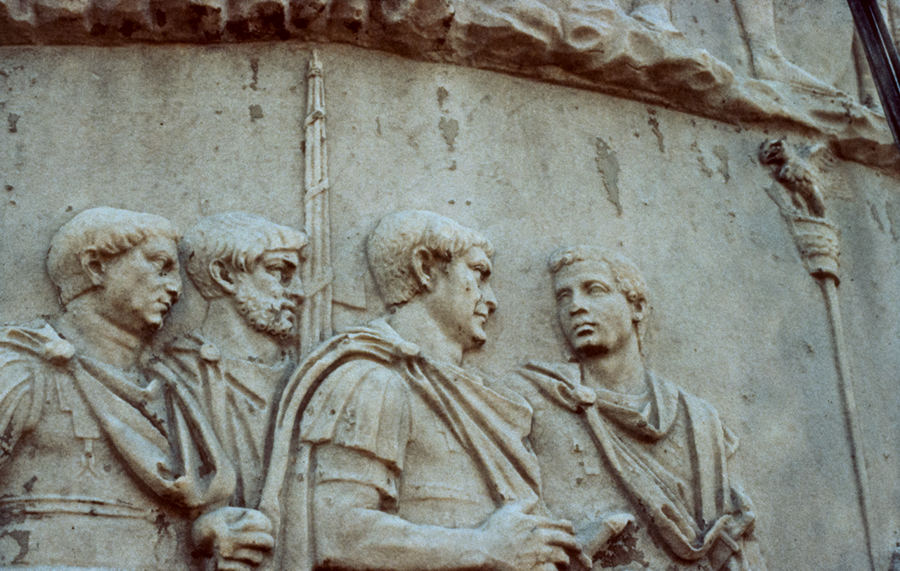 Trajan addressing his troops