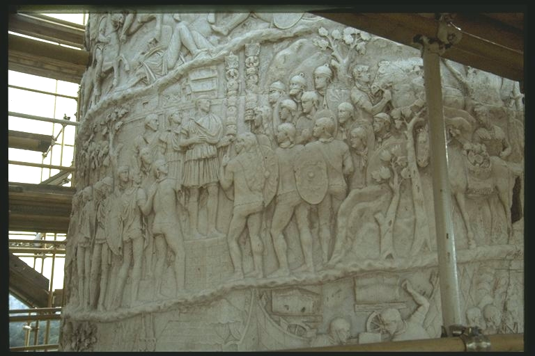 Trajan addressing his troops