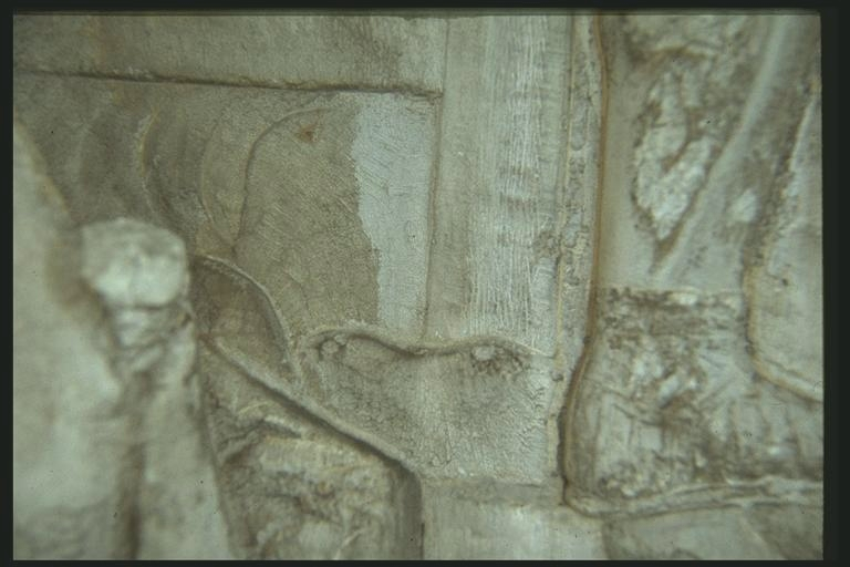 Foot of working soldier
