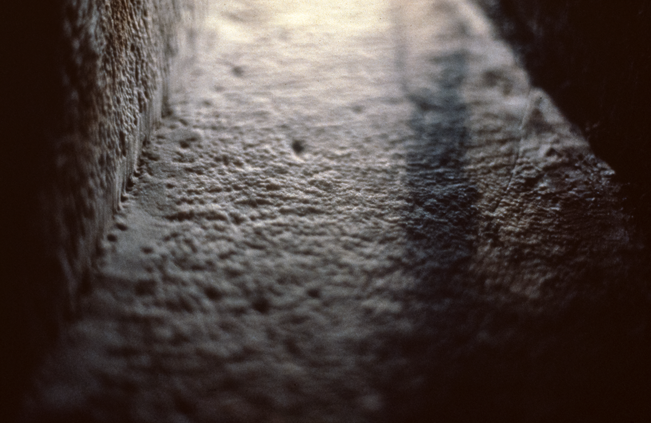 Lower part of a window cut, inside column