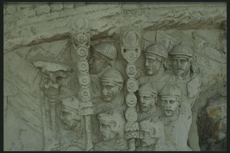 Legionaries with their standards